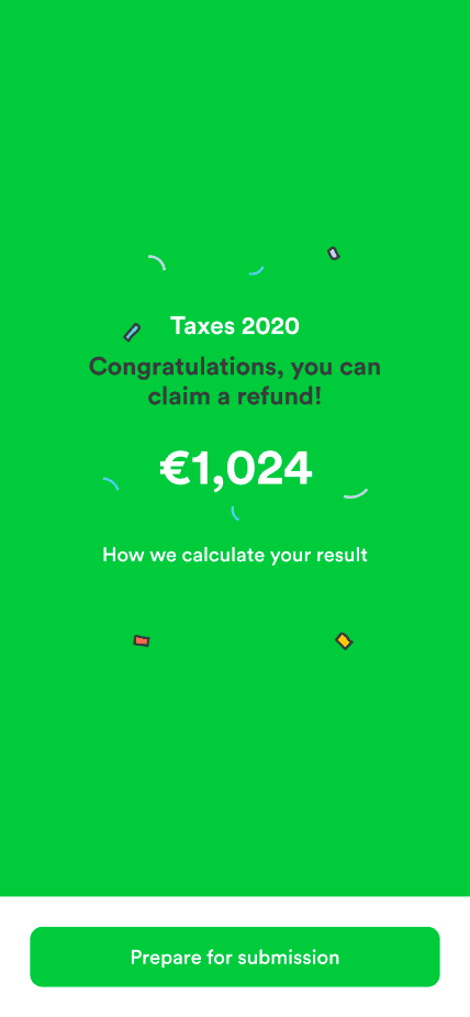 Taxfix refund confirmation