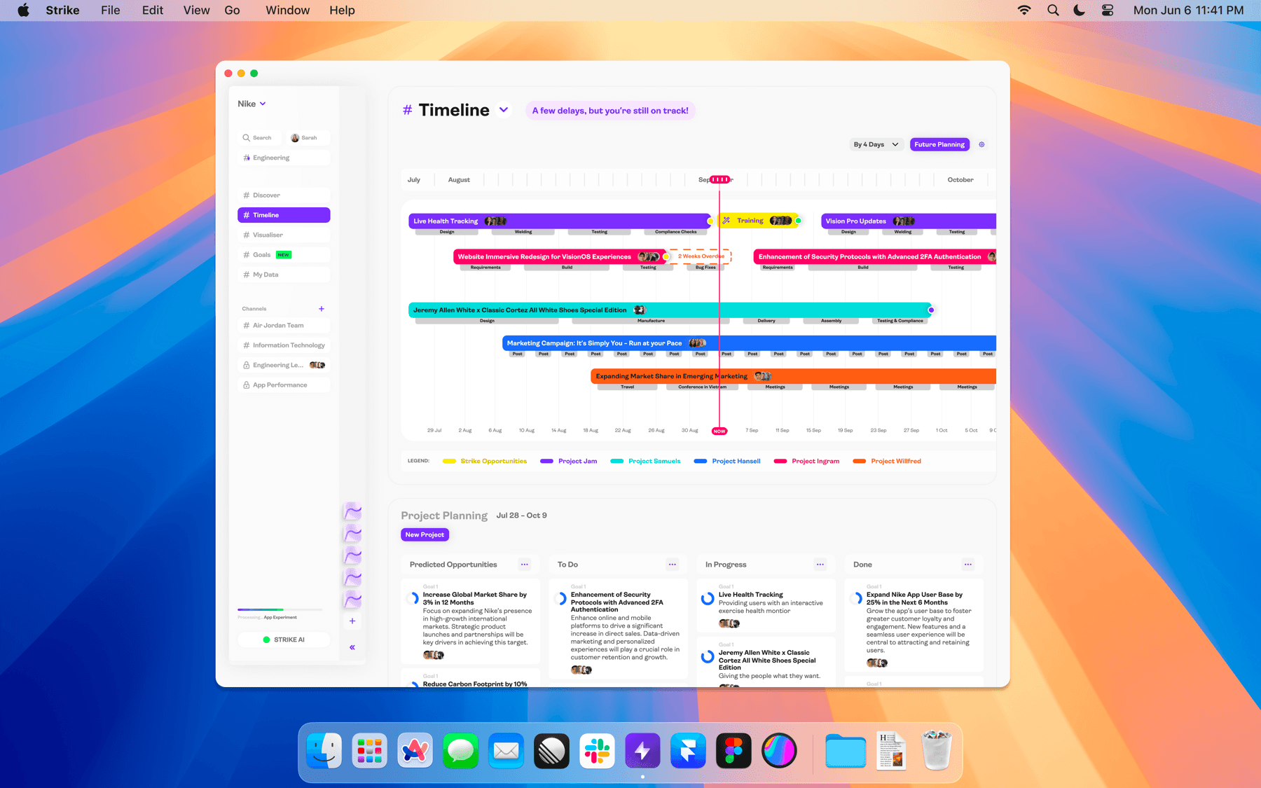 Strike planning workspace